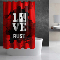 Шторка для душа Rust Love Классика, цвет: 3D-принт — фото 2