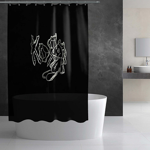 Шторка для ванной KoЯn Korn рисунок / 3D-принт – фото 2