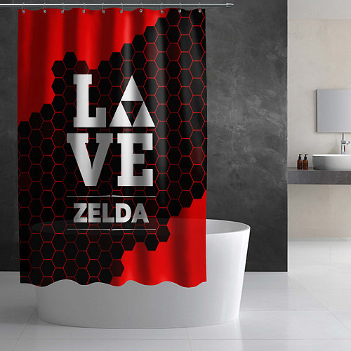 Шторка для ванной Zelda Love Классика / 3D-принт – фото 2