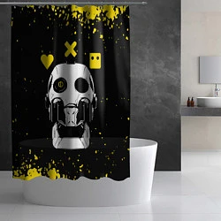 Шторка для душа Love Death and Robots Любовь Смерть и Роботы, цвет: 3D-принт — фото 2