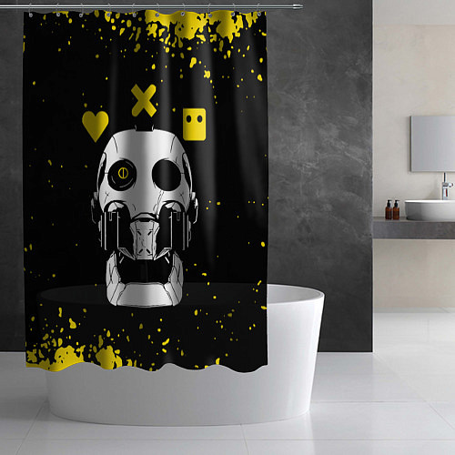 Шторка для ванной Love Death and Robots Любовь Смерть и Роботы / 3D-принт – фото 2