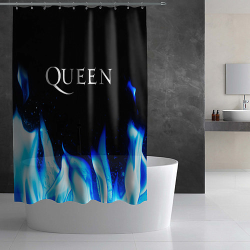 Шторка для ванной Queen Blue Fire / 3D-принт – фото 2