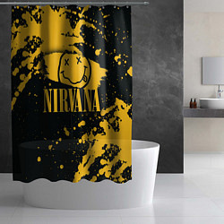 Шторка для душа NIRVANA логотип и краска, цвет: 3D-принт — фото 2