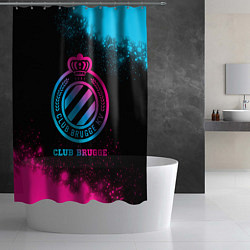 Шторка для душа Club Brugge Neon Gradient, цвет: 3D-принт — фото 2