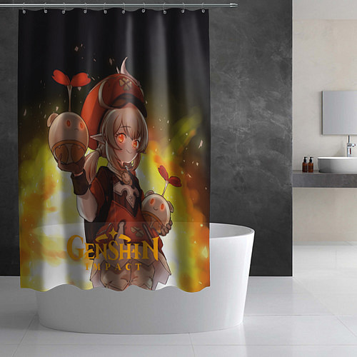 Шторка для ванной Девочка Кли с талантом пиротехника / 3D-принт – фото 2