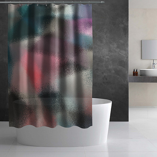 Шторка для ванной Современный разноцветный абстрактный узор / 3D-принт – фото 2
