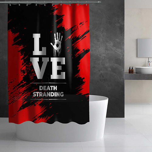 Шторка для ванной Death Stranding Love Классика / 3D-принт – фото 2