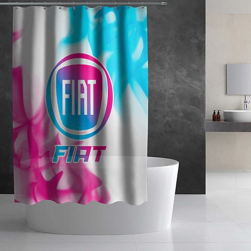 Шторка для ванной Fiat Neon Gradient / 3D-принт – фото 2