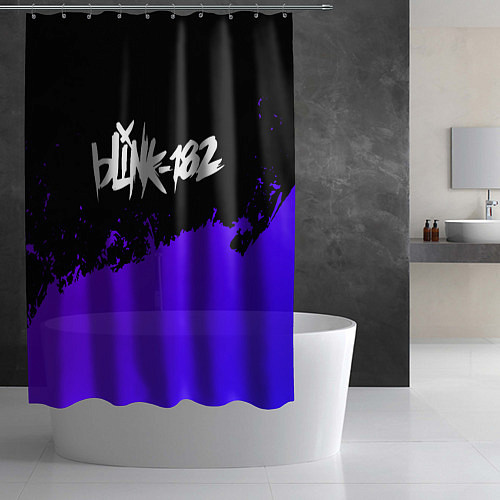 Шторка для ванной Blink 182 Purple Grunge / 3D-принт – фото 2