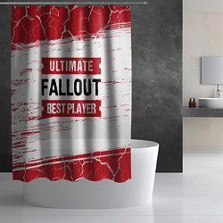 Шторка для душа Fallout: красные таблички Best Player и Ultimate, цвет: 3D-принт — фото 2