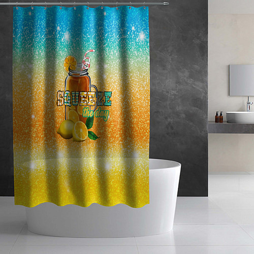 Шторка для ванной Лимонад в банке / 3D-принт – фото 2