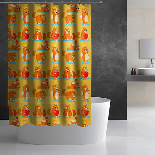 Шторка для ванной NAUGHTY PLAYFUL KITTENS / 3D-принт – фото 2