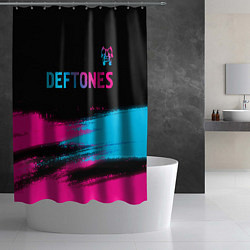 Шторка для душа Deftones Neon Gradient, цвет: 3D-принт — фото 2