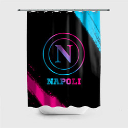 Шторка для душа Napoli FC Neon Gradient, цвет: 3D-принт