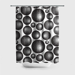 Шторка для душа Объёмные шары - текстура, цвет: 3D-принт