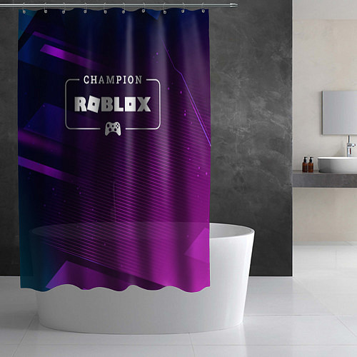 Шторка для ванной Roblox Gaming Champion: рамка с лого и джойстиком / 3D-принт – фото 2
