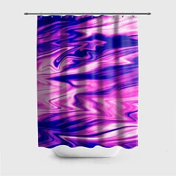 Шторка для душа Розово-фиолетовый мраморный узор, цвет: 3D-принт