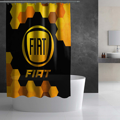 Шторка для ванной Fiat - Gold Gradient / 3D-принт – фото 2