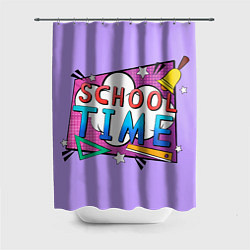 Шторка для душа School time, цвет: 3D-принт