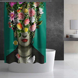 Шторка для душа Фрида Кало - Арт Портрет, цвет: 3D-принт — фото 2