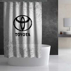 Шторка для душа Toyota с потертостями на светлом фоне, цвет: 3D-принт — фото 2
