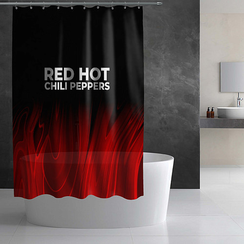 Шторка для ванной Red Hot Chili Peppers red plasma / 3D-принт – фото 2