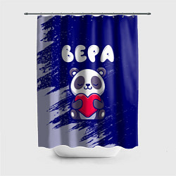 Шторка для душа Вера панда с сердечком, цвет: 3D-принт
