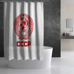 Шторка для душа Герб СССР - Советский союз, цвет: 3D-принт — фото 2
