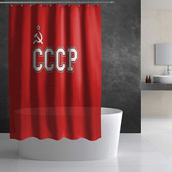 Шторка для душа Союз Советских Социалистических Республик, цвет: 3D-принт — фото 2