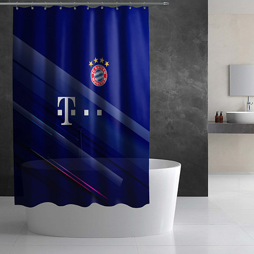 Шторка для ванной Bayern munchen Абстракция / 3D-принт – фото 2