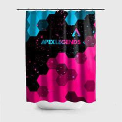 Шторка для душа Apex Legends - neon gradient: символ сверху, цвет: 3D-принт
