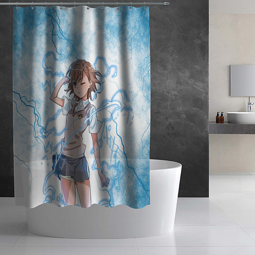 Шторка для ванной Синобу Нунотаба - Некий научный Рейлган / 3D-принт – фото 2