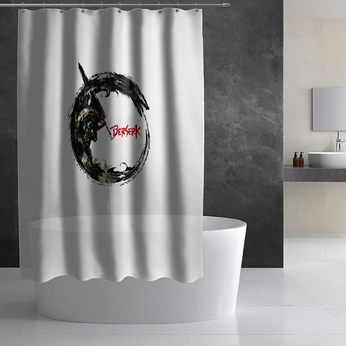 Шторка для ванной Берсерк Гатс В Кругу Змея / 3D-принт – фото 2