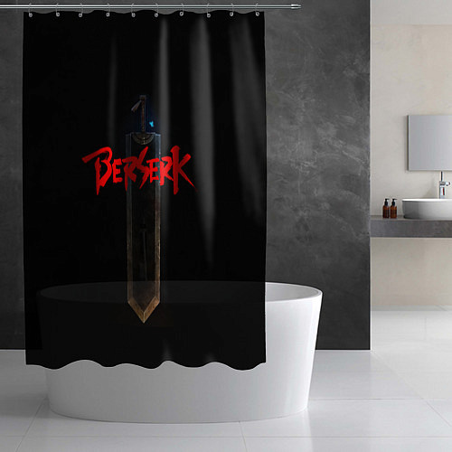 Шторка для ванной Берсерк Меч / 3D-принт – фото 2