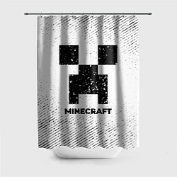 Шторка для душа Minecraft с потертостями на светлом фоне, цвет: 3D-принт