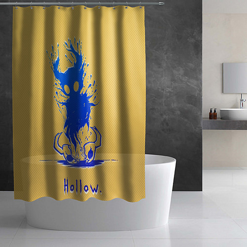 Шторка для ванной Hollow Рыцарь в синем градиенте Hollow Knight / 3D-принт – фото 2