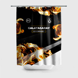 Шторка для душа Galatasaray legendary sport fire, цвет: 3D-принт