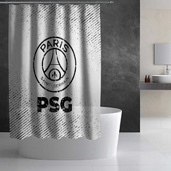 Шторка для душа PSG с потертостями на светлом фоне, цвет: 3D-принт — фото 2
