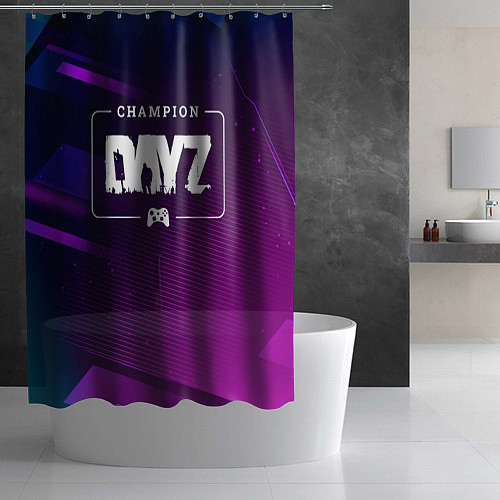 Шторка для ванной DayZ gaming champion: рамка с лого и джойстиком на / 3D-принт – фото 2