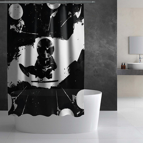 Шторка для ванной Дзин в окружении / 3D-принт – фото 2