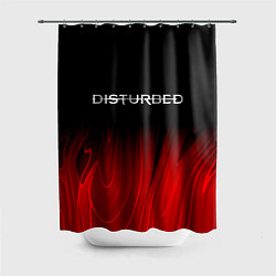 Шторка для ванной Disturbed red plasma