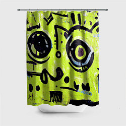 Шторка для душа Уличное творчество - граффити, цвет: 3D-принт
