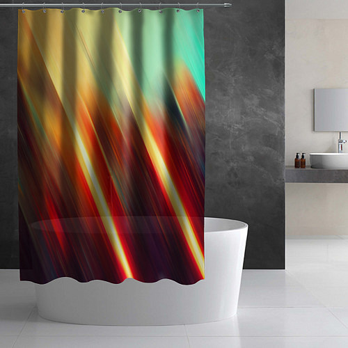 Шторка для ванной Яркие размытые полосы / 3D-принт – фото 2