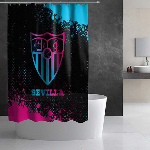 Шторка для ванной Sevilla - neon gradient / 3D-принт – фото 2