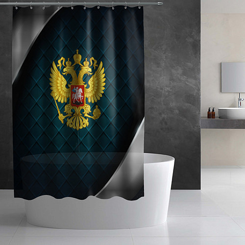 Шторка для ванной Герб России из золота / 3D-принт – фото 2