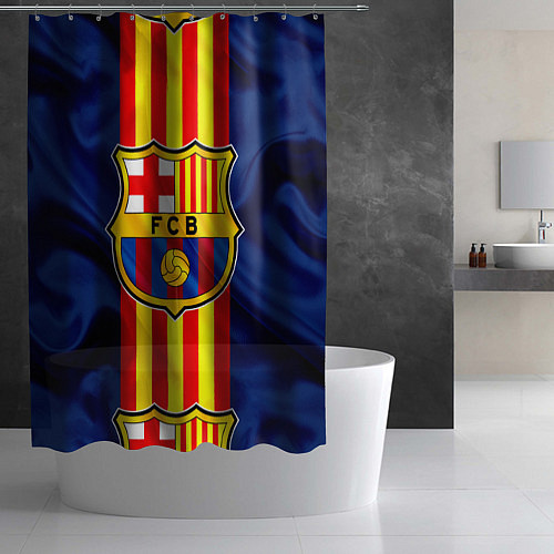 Шторка для ванной Фк Барселона Лого / 3D-принт – фото 2