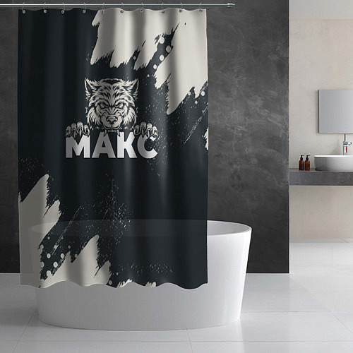 Шторка для ванной Макс зубастый волк / 3D-принт – фото 2