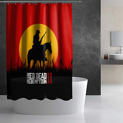 Шторка для душа Red Dead Redemption 2 - закат, цвет: 3D-принт — фото 2