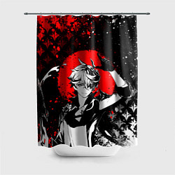 Шторка для душа Тарталья - Мрачный геншин, цвет: 3D-принт