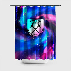 Шторка для душа West Ham неоновый космос, цвет: 3D-принт
